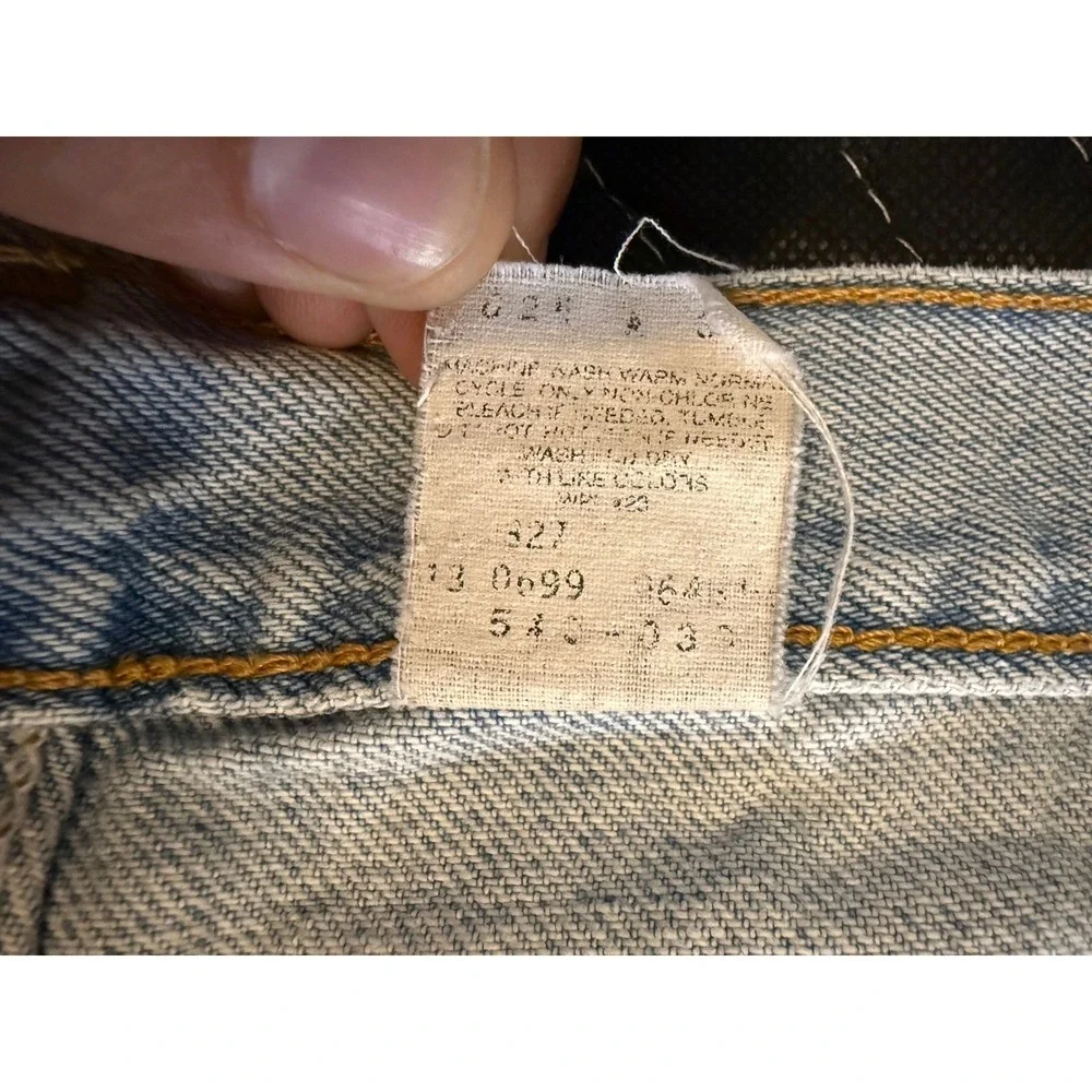 Levi's 540 Relaxed Fit Jeans Mens 42x30 Light Wash Brown Tab Vintage USA Made